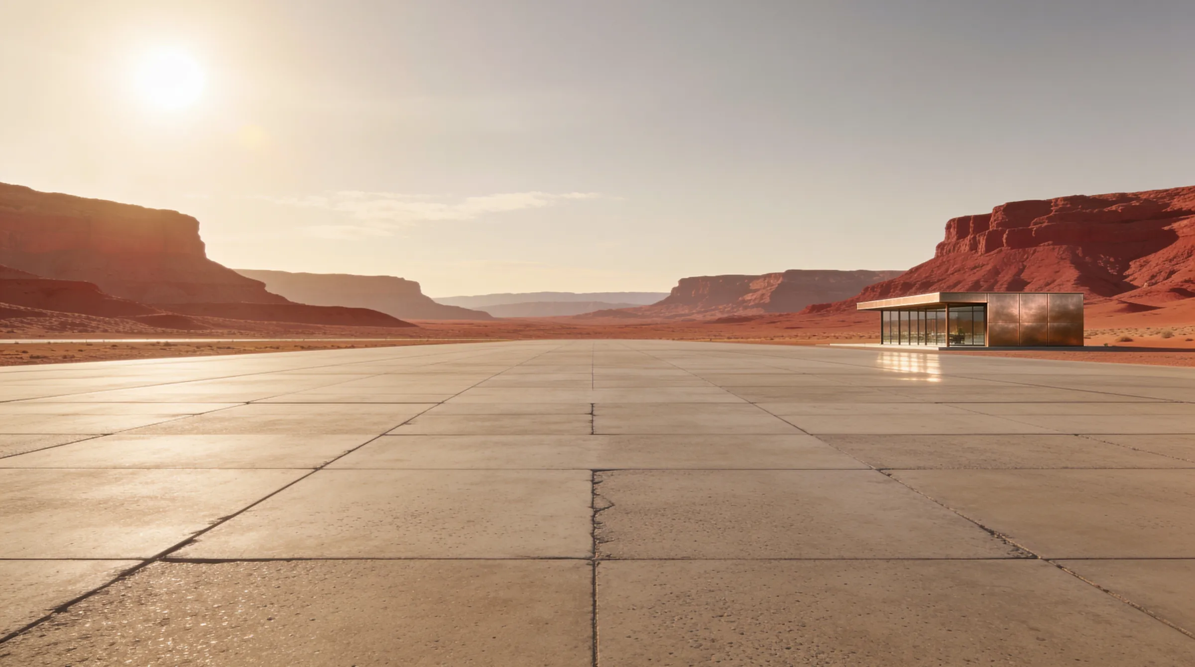 The empty desert apron set