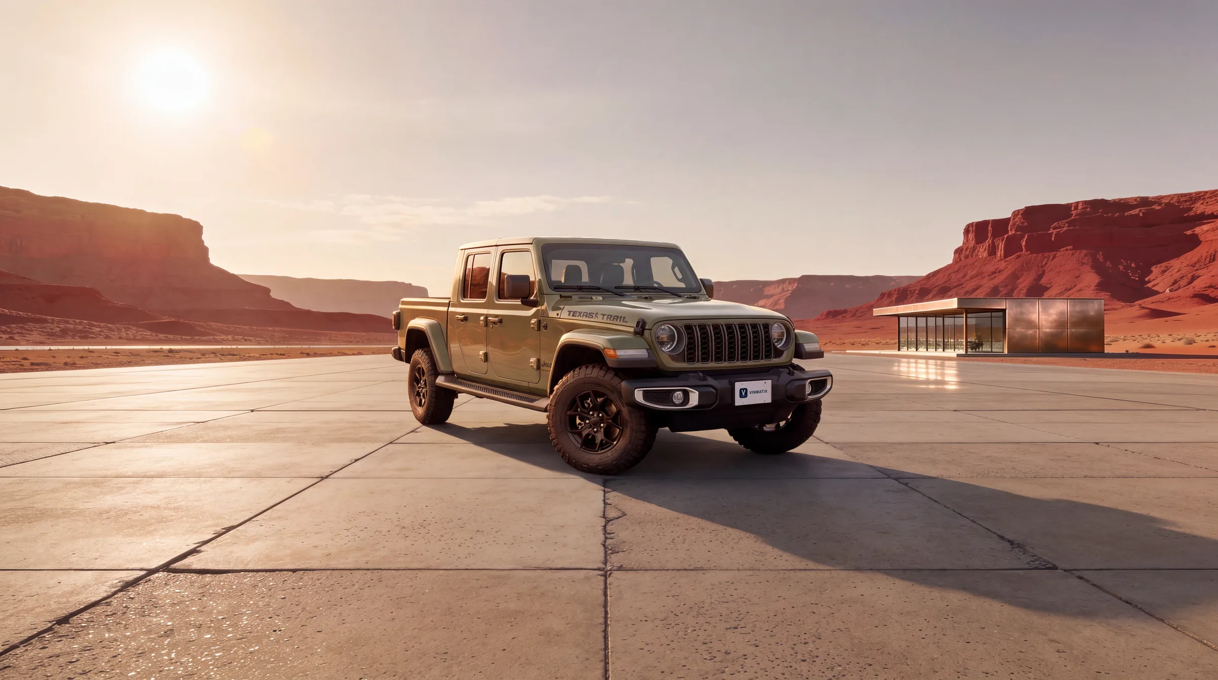 2026 Jeep Gladiator Texas Trail placed on the desert apron